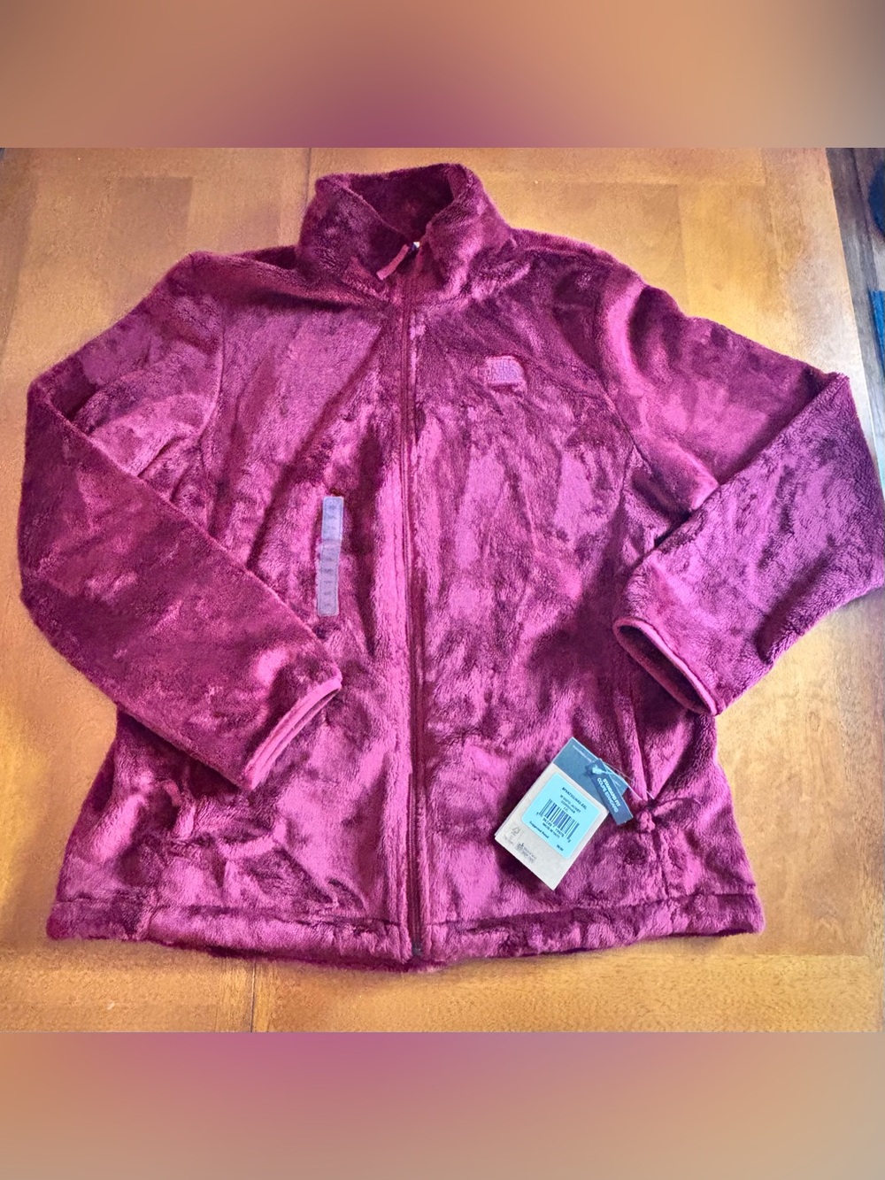 The North Face Osito Fleece Jacket Full Zip Cordovan Purple Mauve Womens XXL